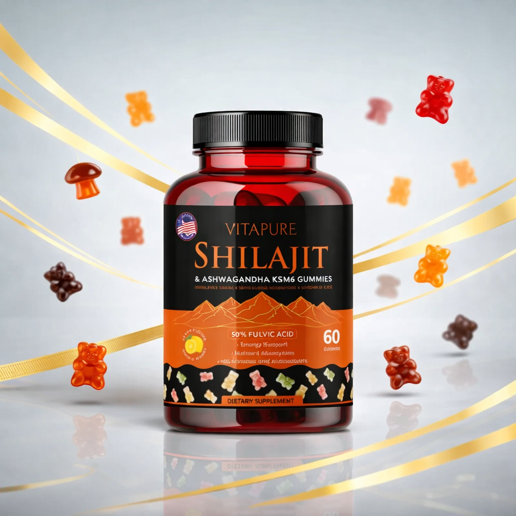Shilajit Gummies + Ashwagandha, Chaga & Vitaminas | 60 Gummies