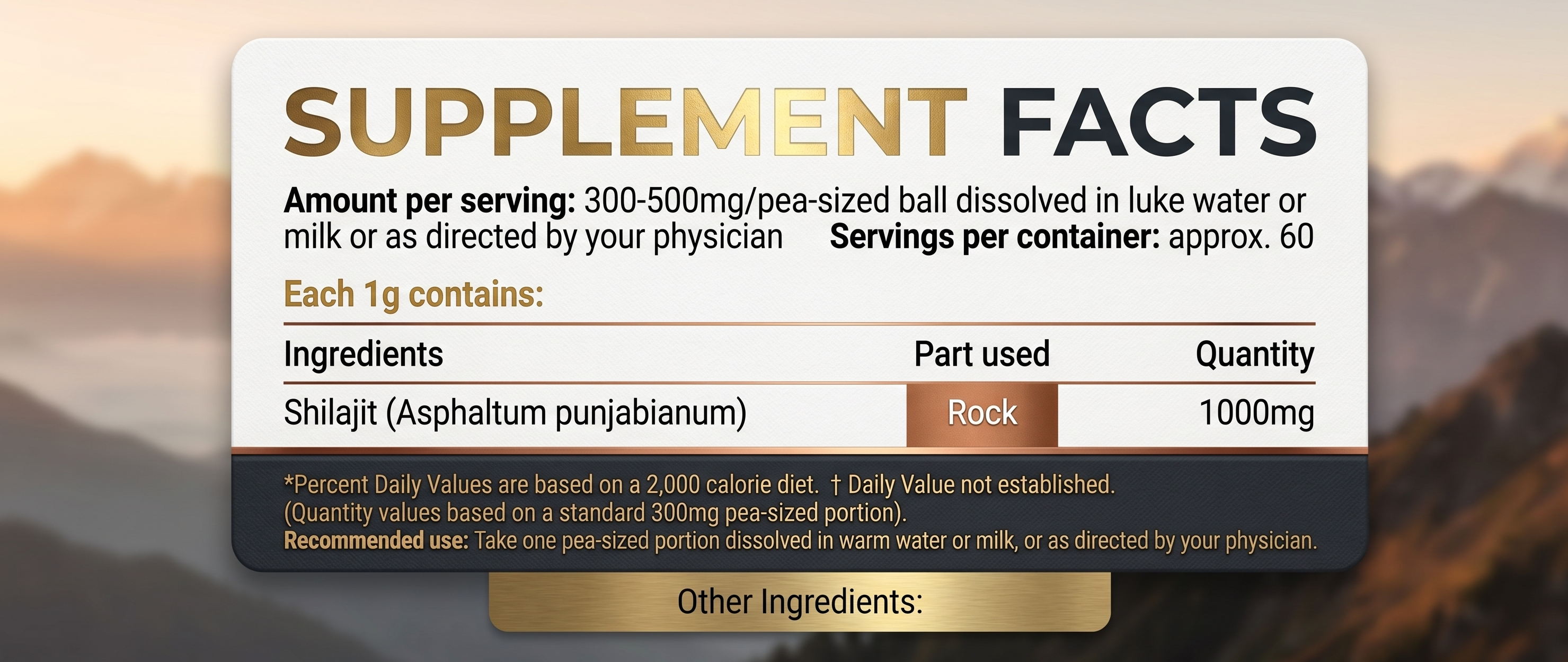 The Original Himalayan Shilajit | Resina de Shilajit Importada 100% Pura